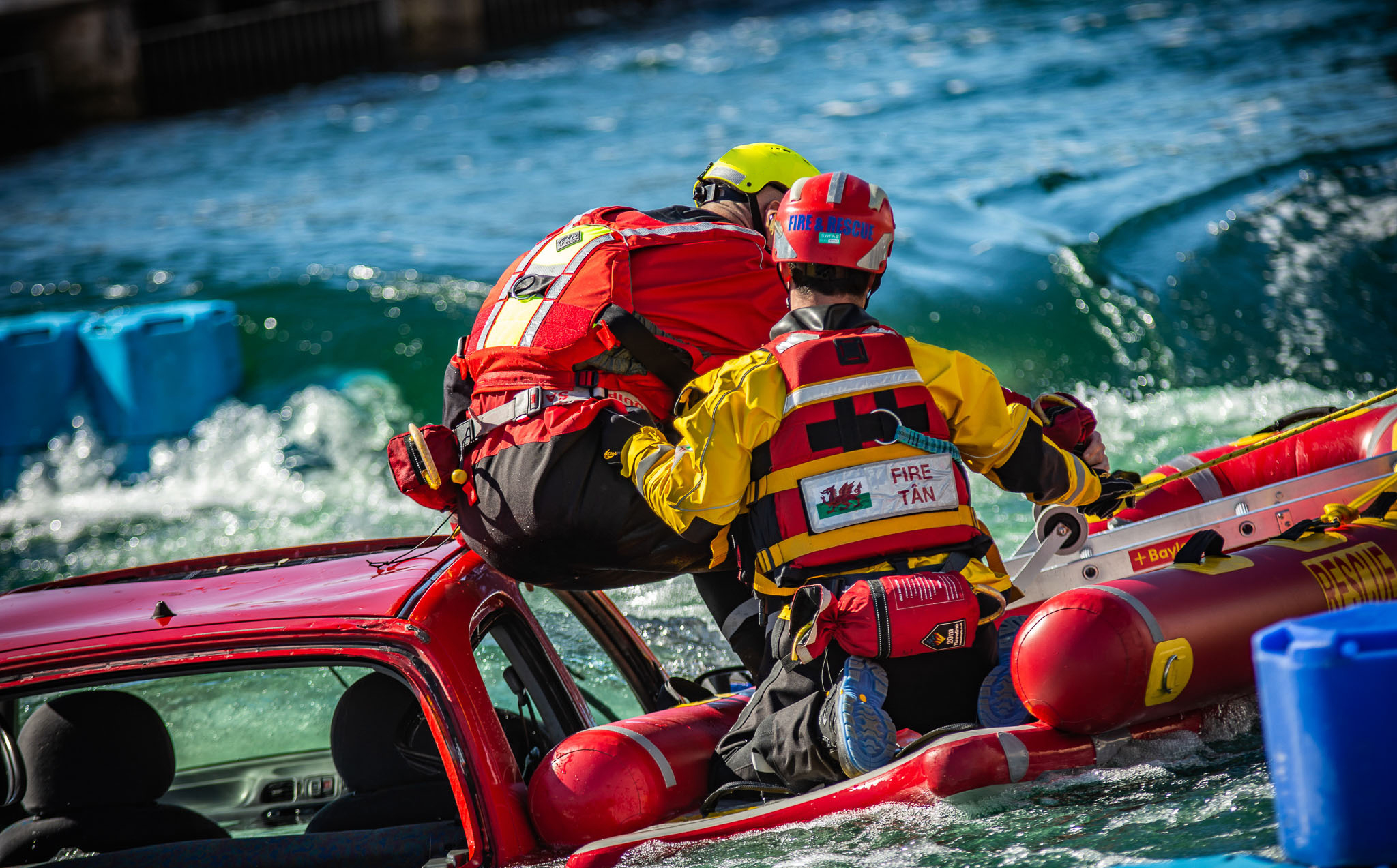 An example of a water rescue during a previous UKRO event