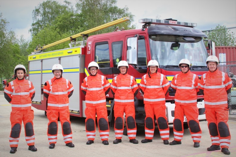 Firefighters from East Sussex Fire and Rescue Service