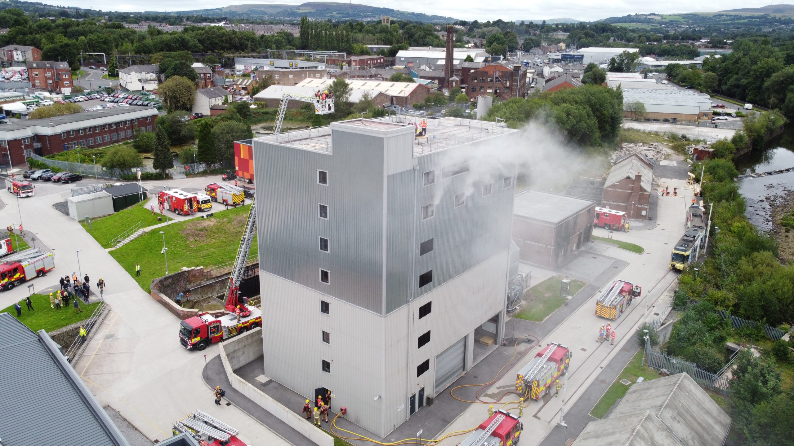 High-rise training exercise staged at state-of-the-art training and safety centre in Bury