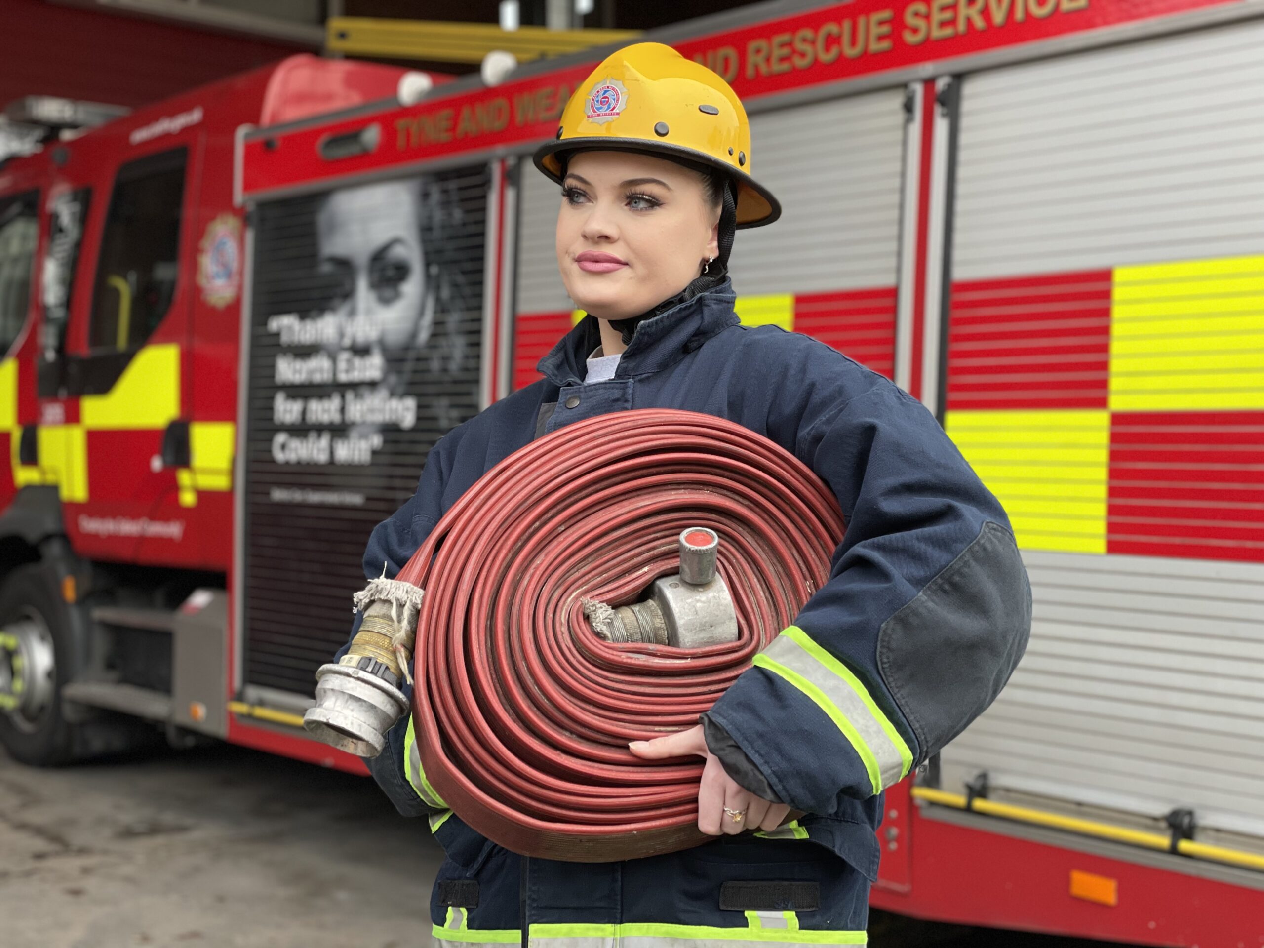 Charlotte Narey taking part in The Prince’s Trust course (Team) being delivered by Tyne and Wear Fire and Rescue Service (TWFRS).
