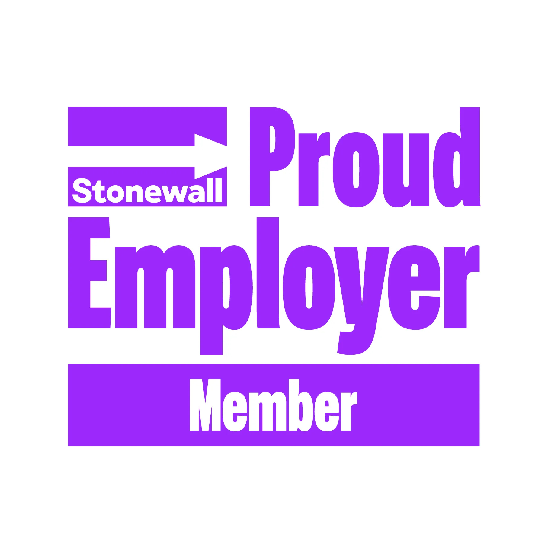 Stonewall Proud Employer logo (Purple)